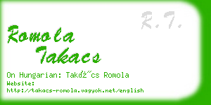 romola takacs business card